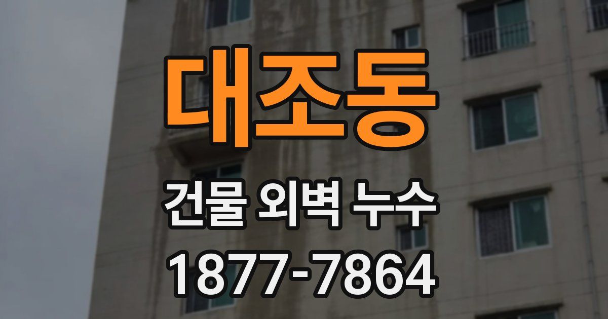 대조동 건물 외벽 누수