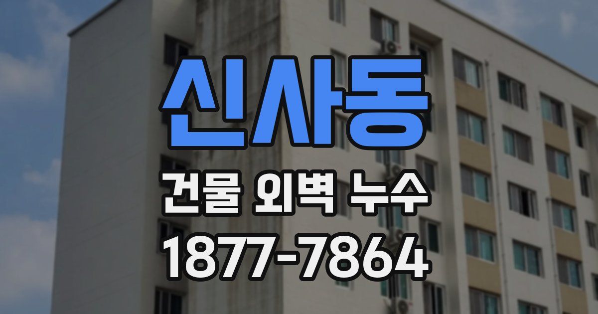신사동 건물 외벽 누수