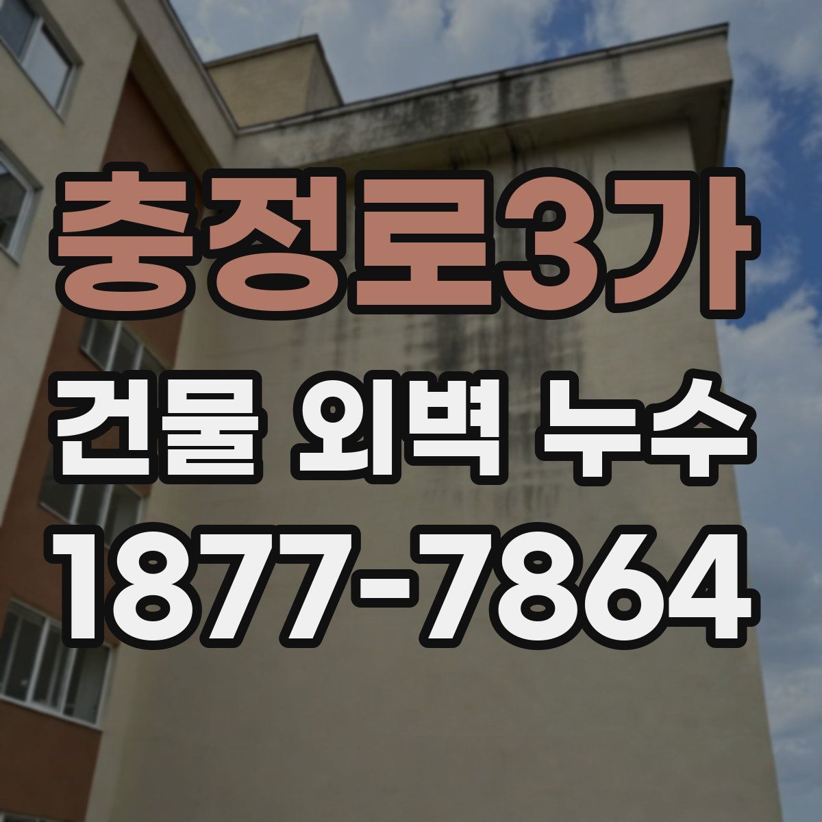 충정로3가 건물 외벽 누수