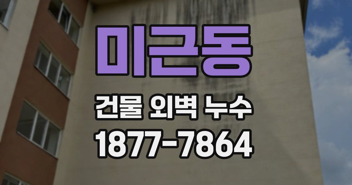 미근동 건물 외벽 누수