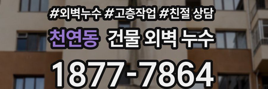 천연동 건물 외벽 누수