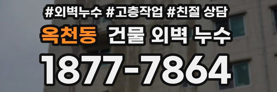 옥천동 건물 외벽 누수