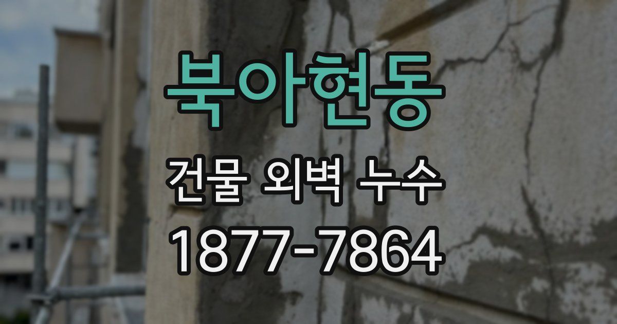 북아현동 건물 외벽 누수