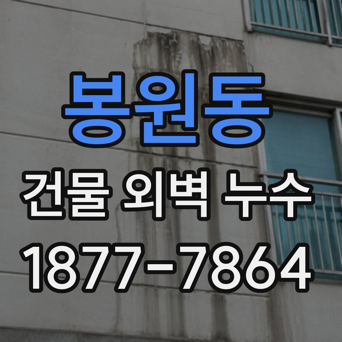 봉원동 건물 외벽 누수