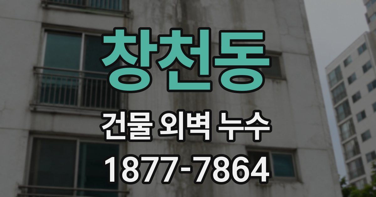 창천동 건물 외벽 누수