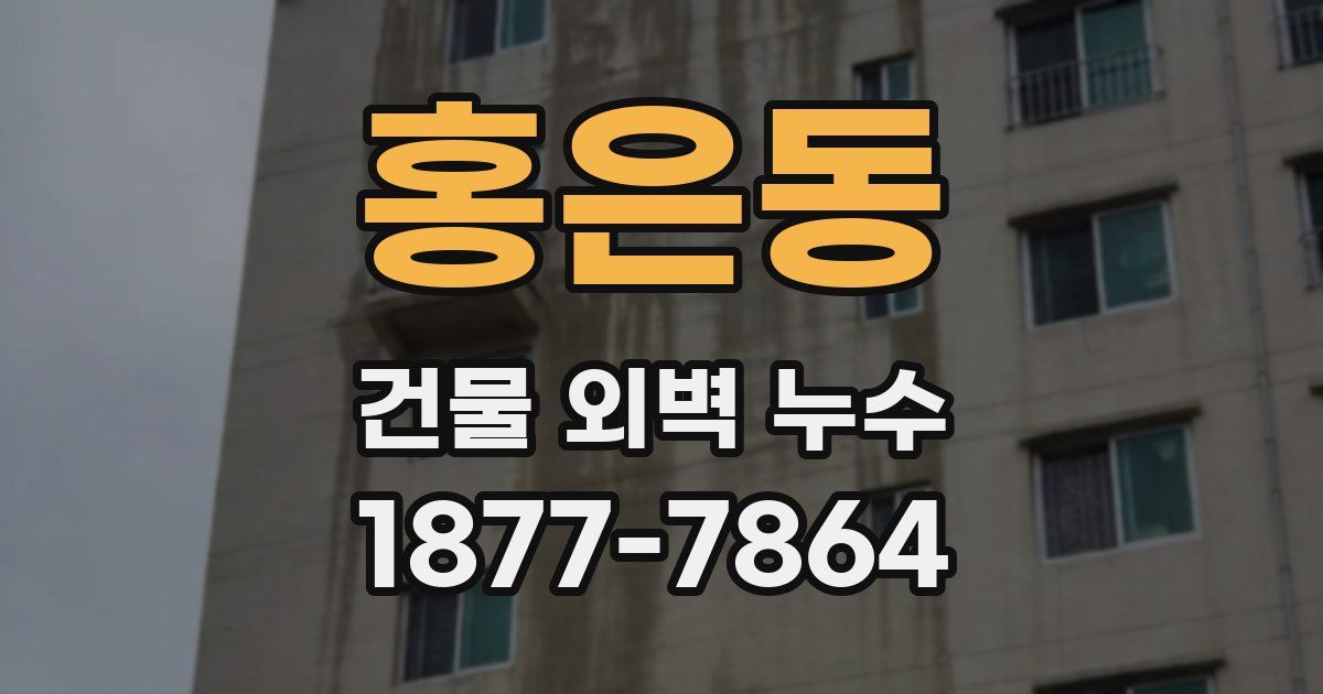 홍은동 건물 외벽 누수