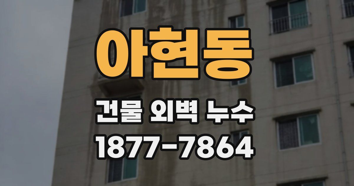 아현동 건물 외벽 누수