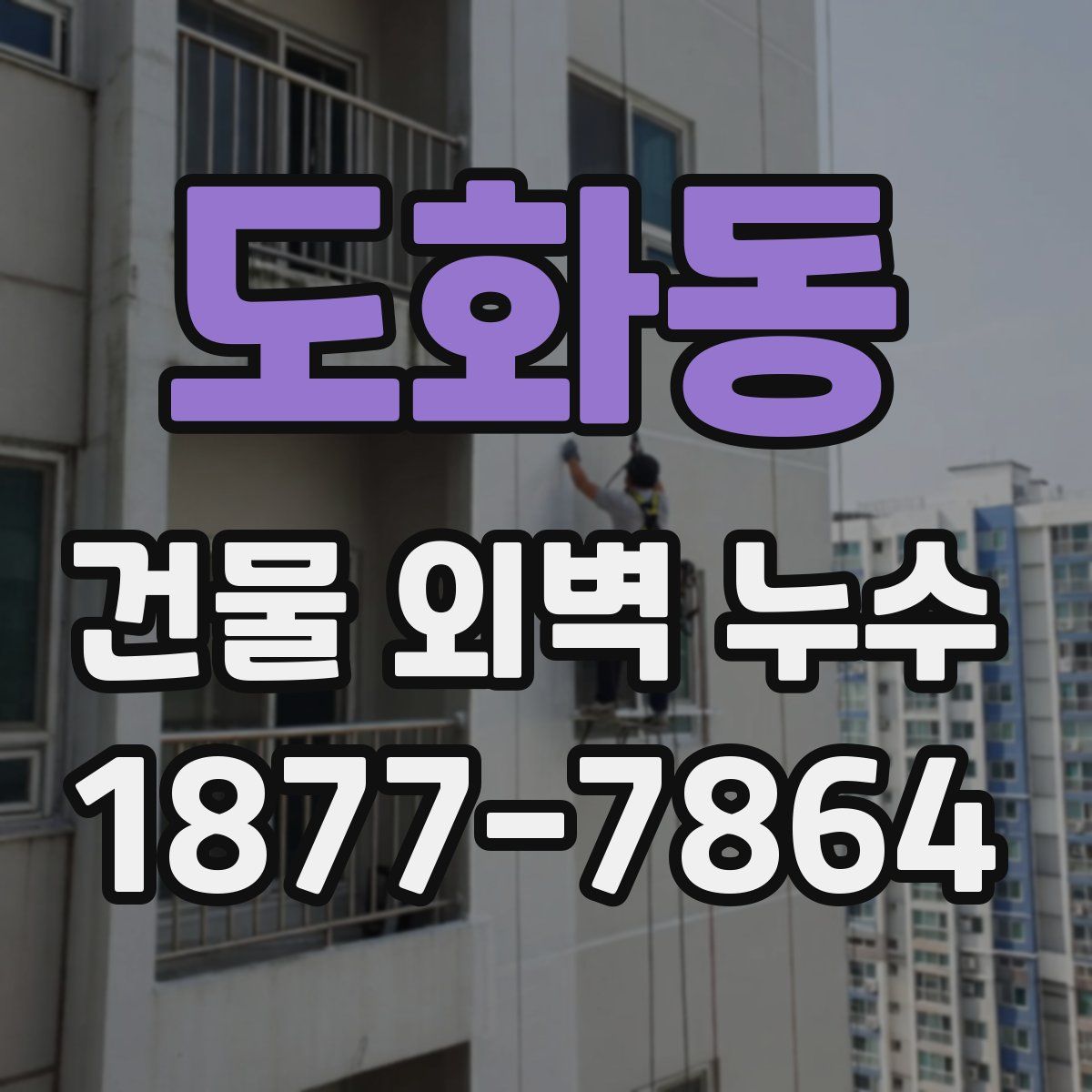도화동 건물 외벽 누수