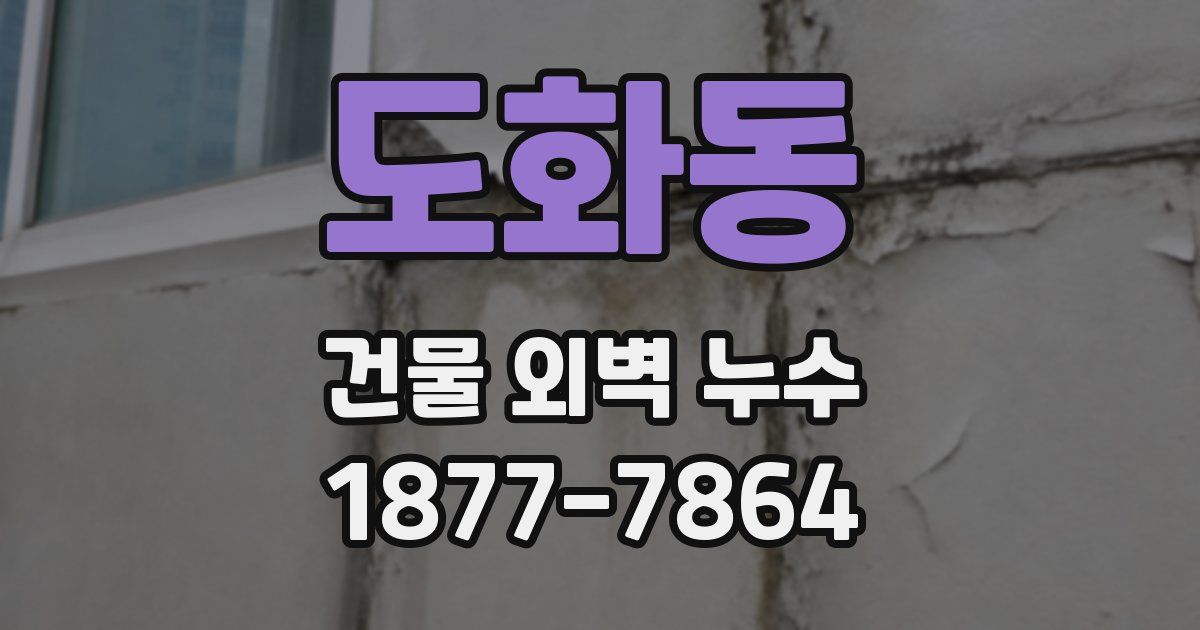 도화동 건물 외벽 누수