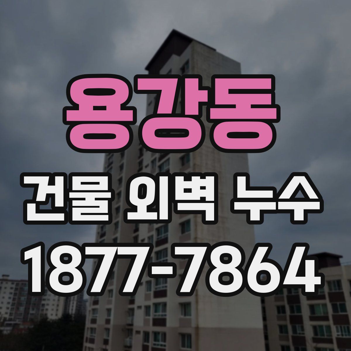 용강동 건물 외벽 누수