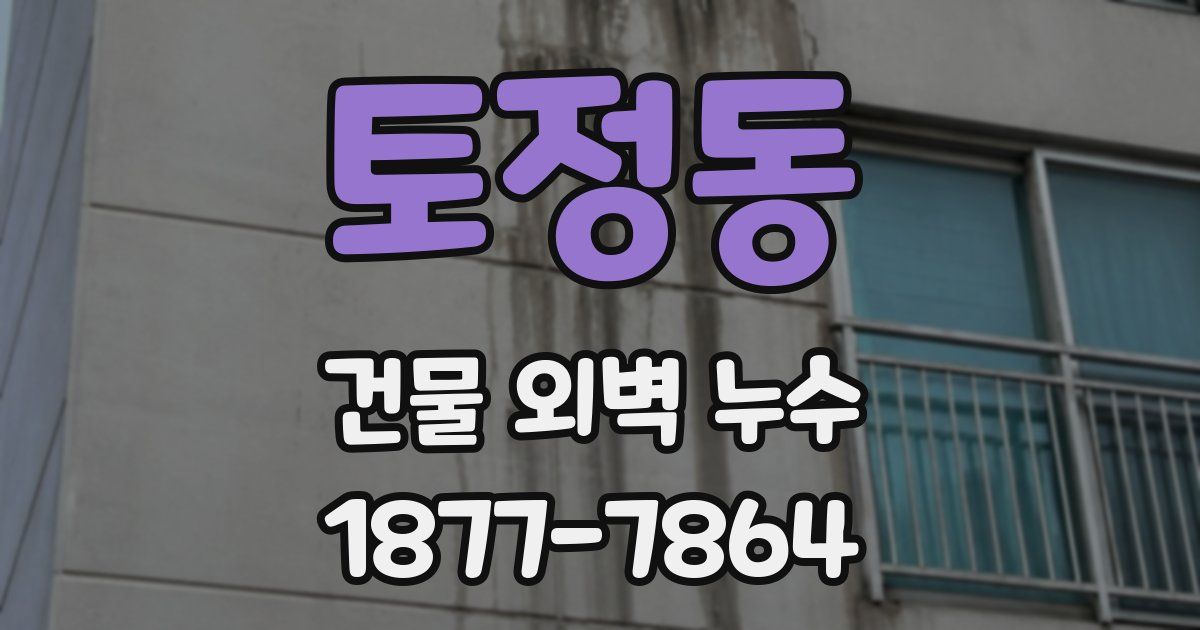 토정동 건물 외벽 누수