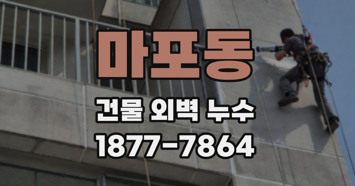마포동 건물 외벽 누수