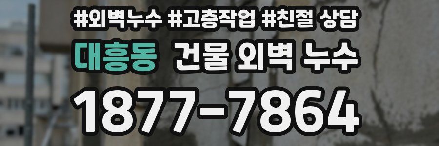 대흥동 건물 외벽 누수