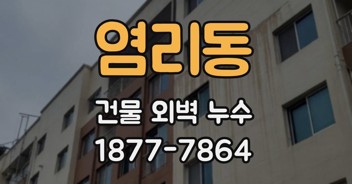 염리동 건물 외벽 누수