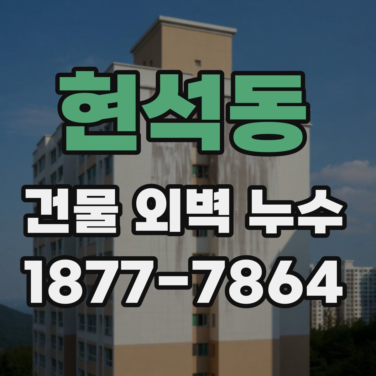 현석동 건물 외벽 누수