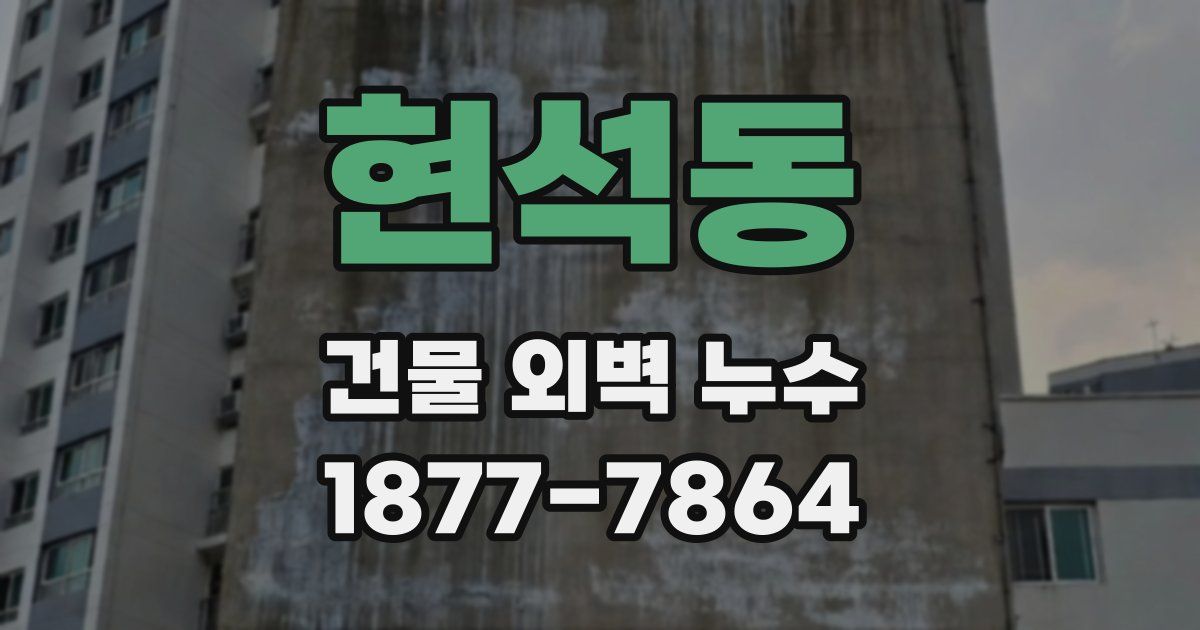 현석동 건물 외벽 누수