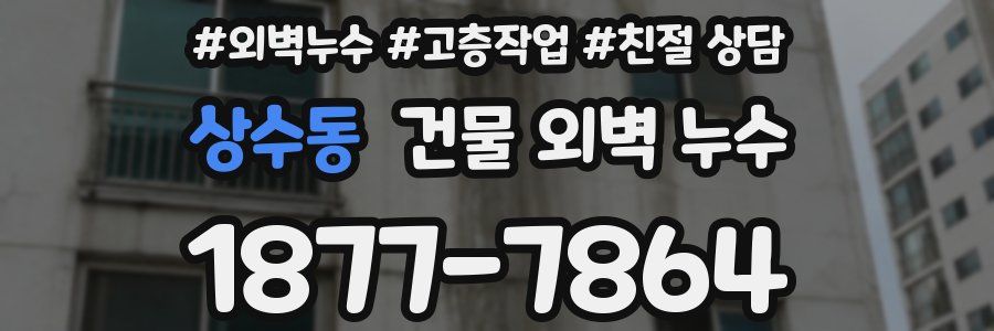 상수동 건물 외벽 누수