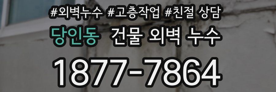 당인동 건물 외벽 누수