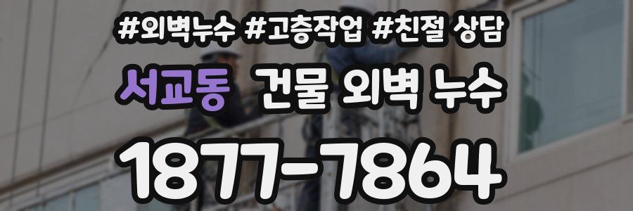 서교동 건물 외벽 누수