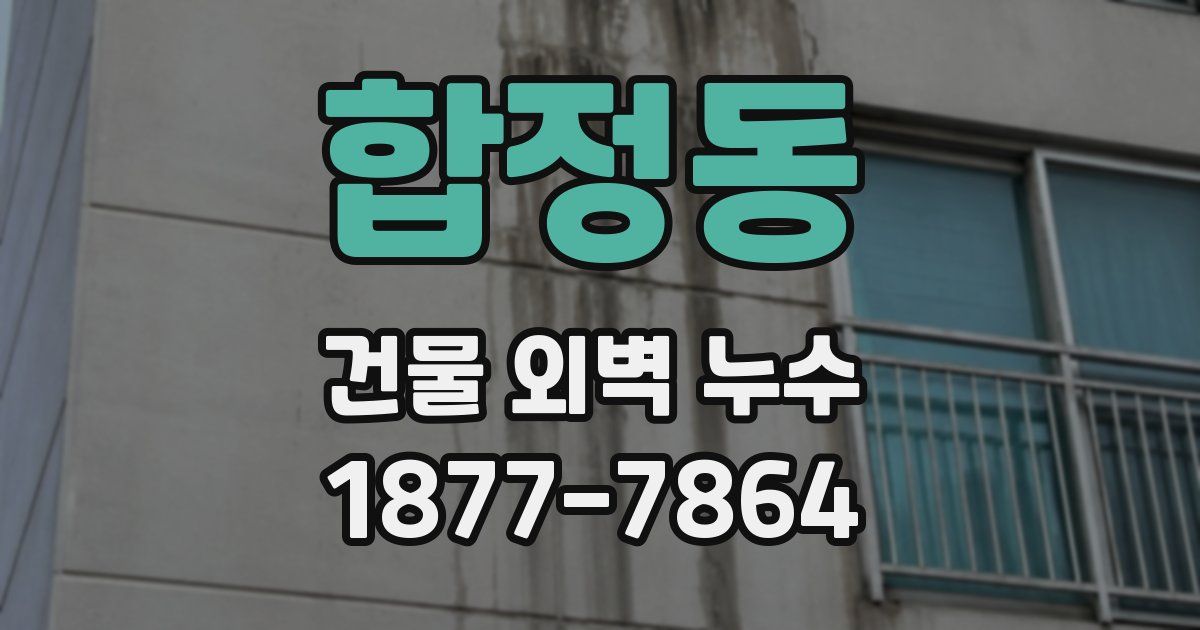 합정동 건물 외벽 누수
