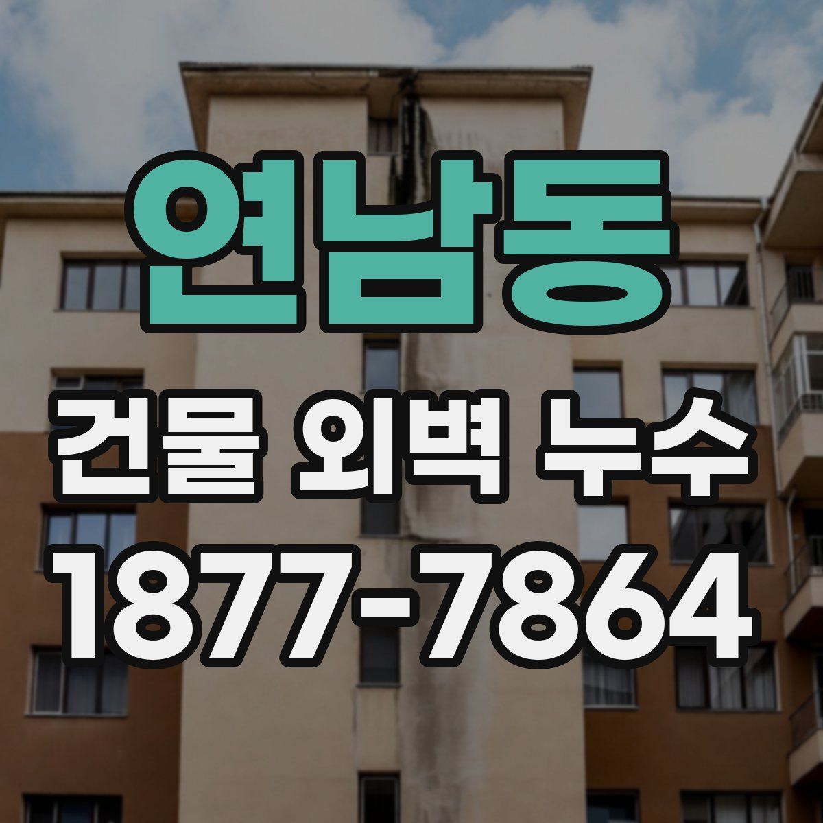 연남동 건물 외벽 누수