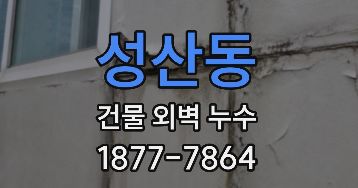 성산동 건물 외벽 누수