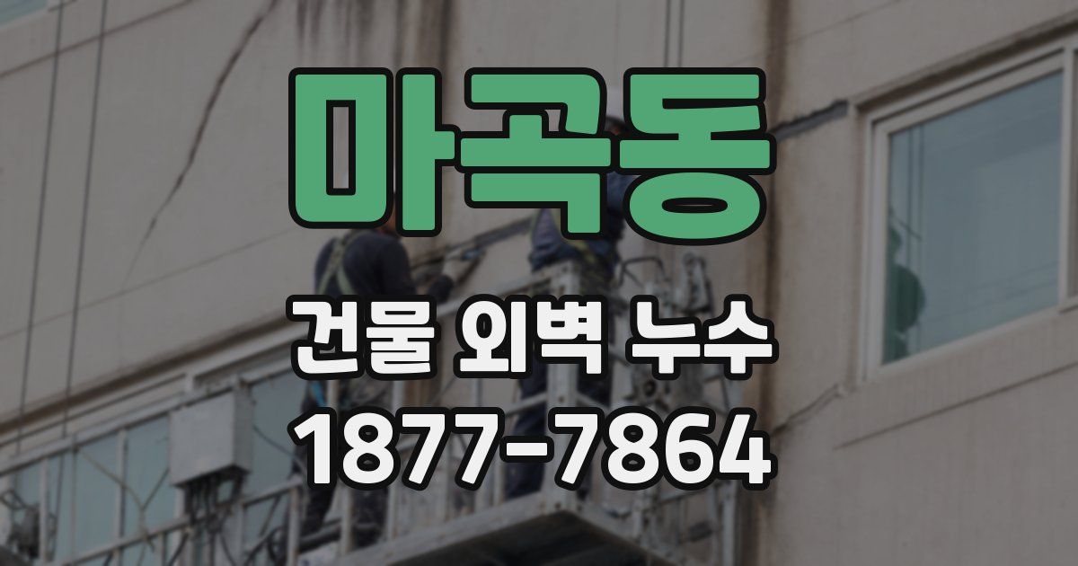 마곡동 건물 외벽 누수