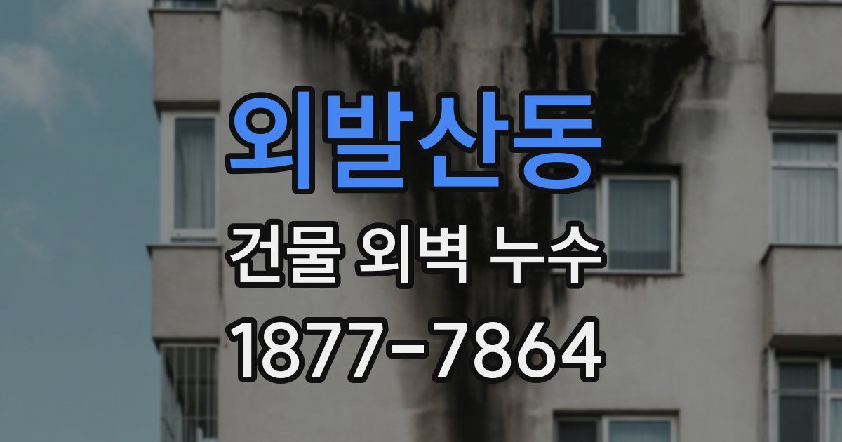 외발산동 건물 외벽 누수