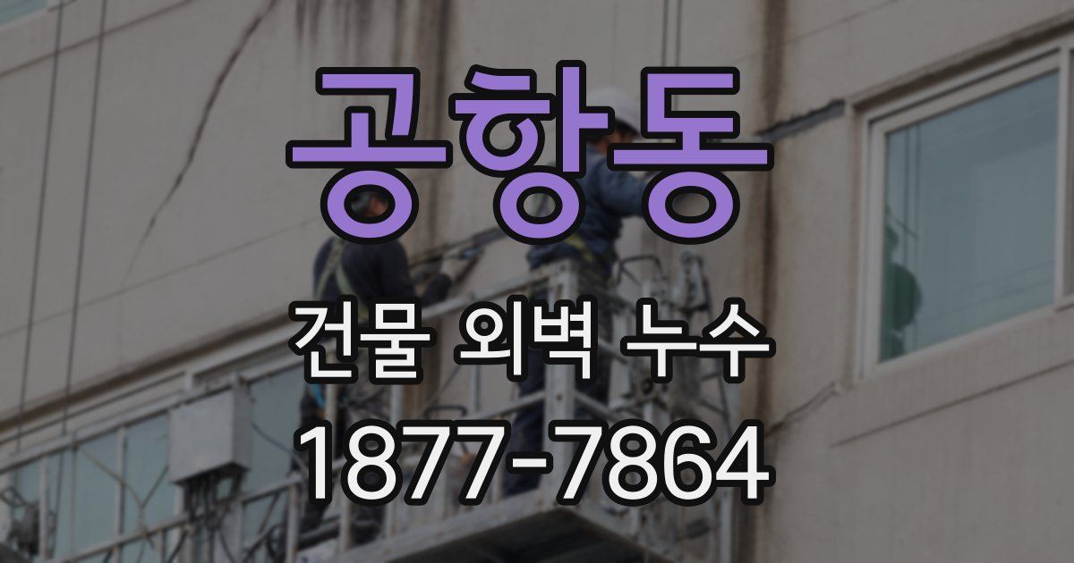 공항동 건물 외벽 누수
