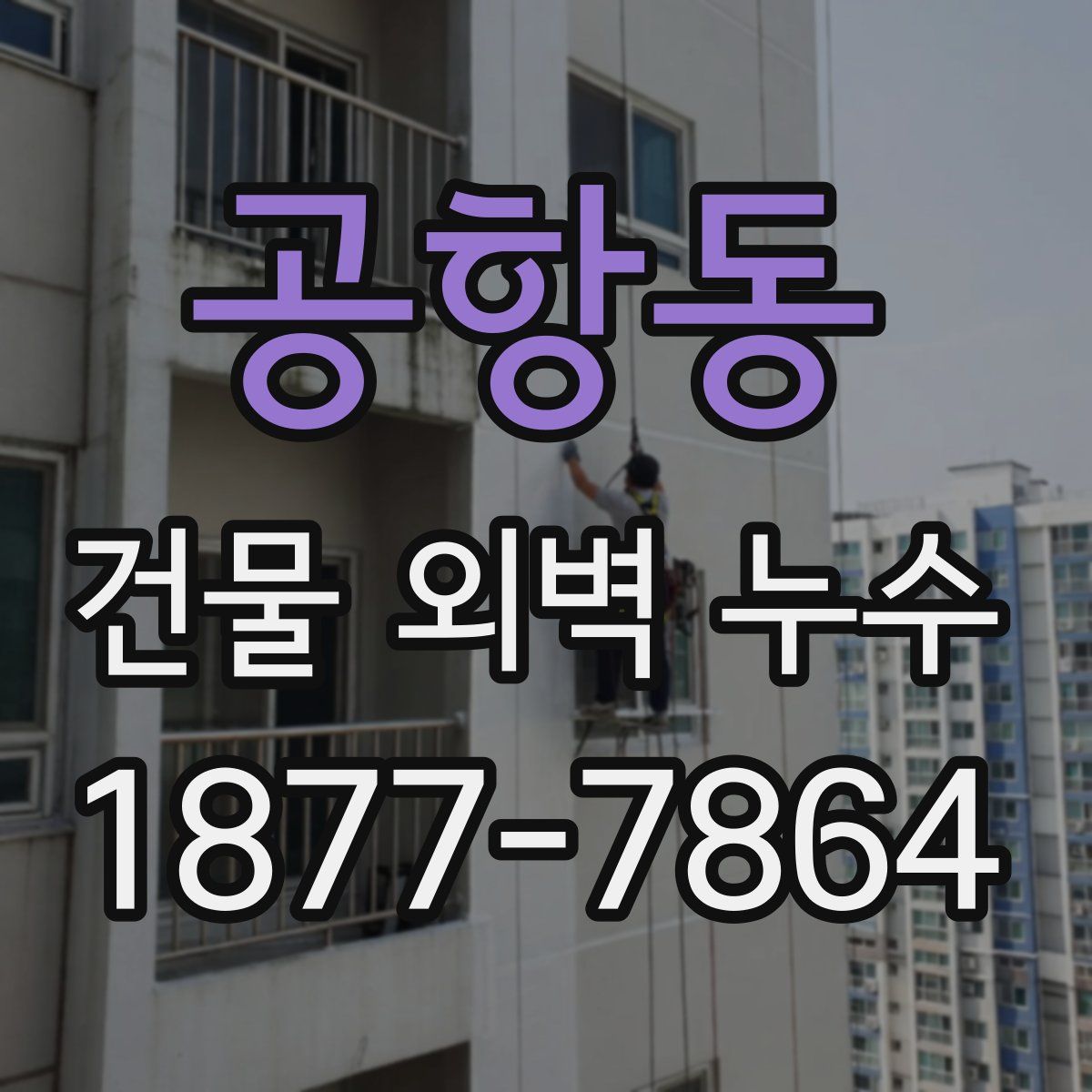 공항동 건물 외벽 누수
