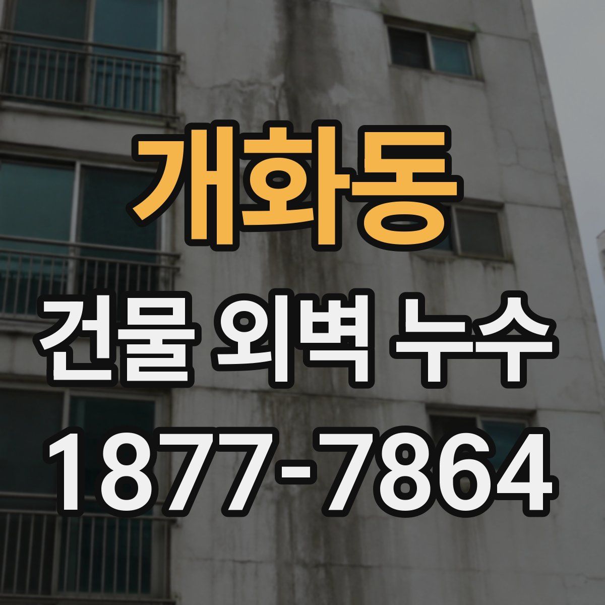 개화동 건물 외벽 누수