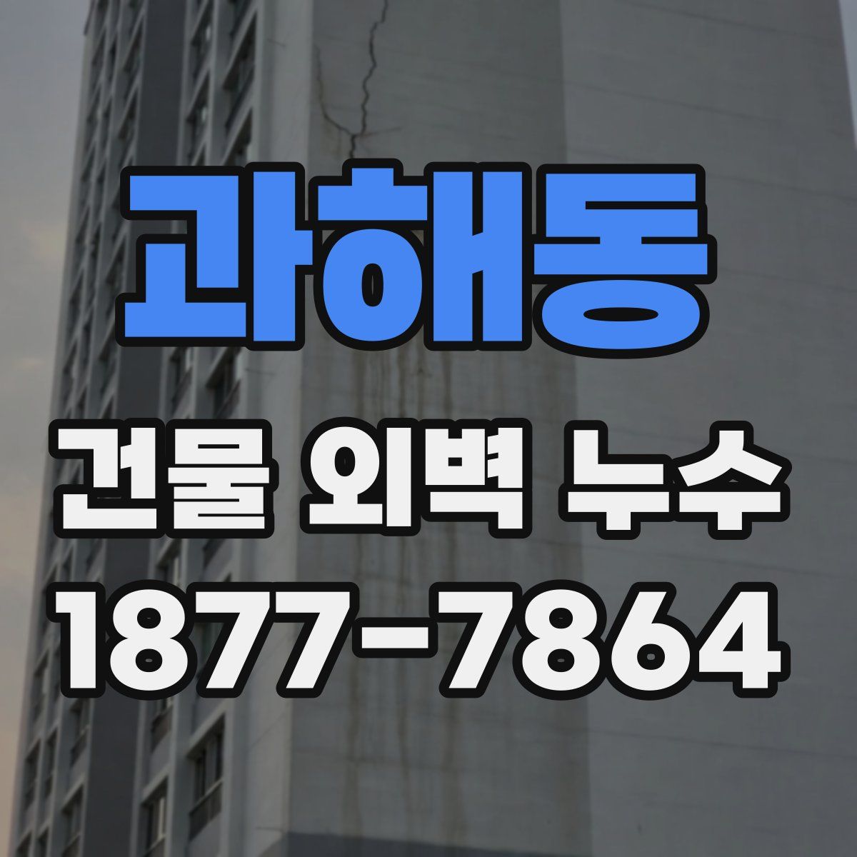 과해동 건물 외벽 누수