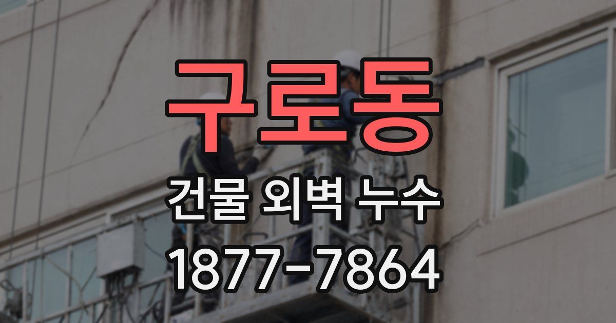 구로동 건물 외벽 누수
