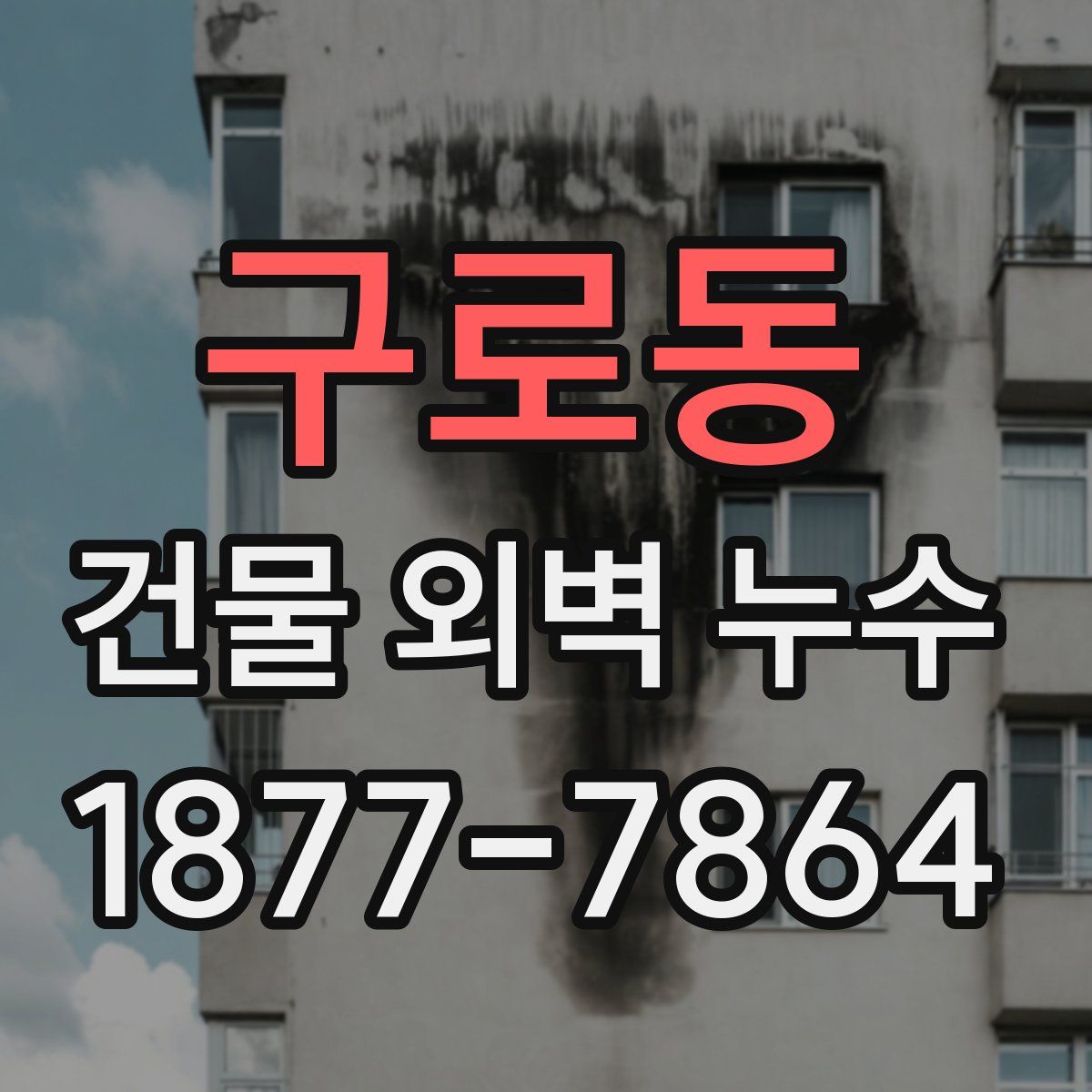 구로동 건물 외벽 누수