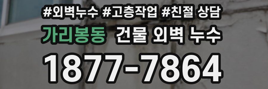 가리봉동 건물 외벽 누수
