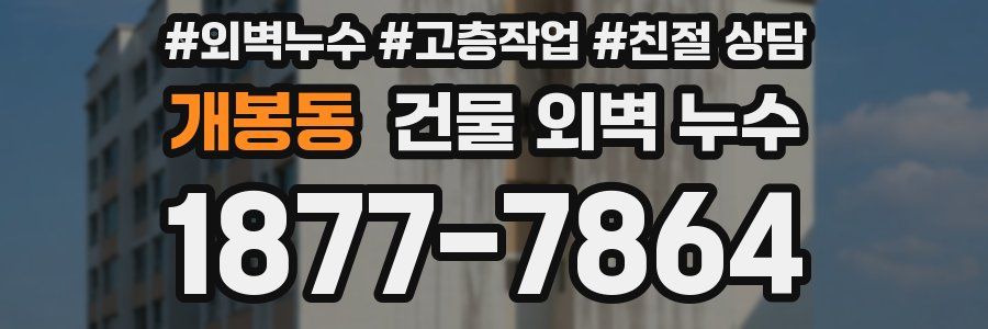 개봉동 건물 외벽 누수