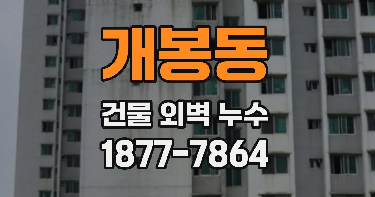 개봉동 건물 외벽 누수