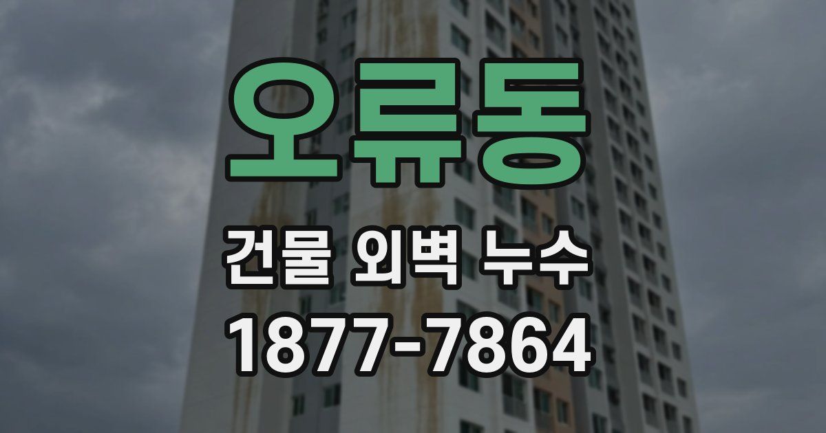오류동 건물 외벽 누수