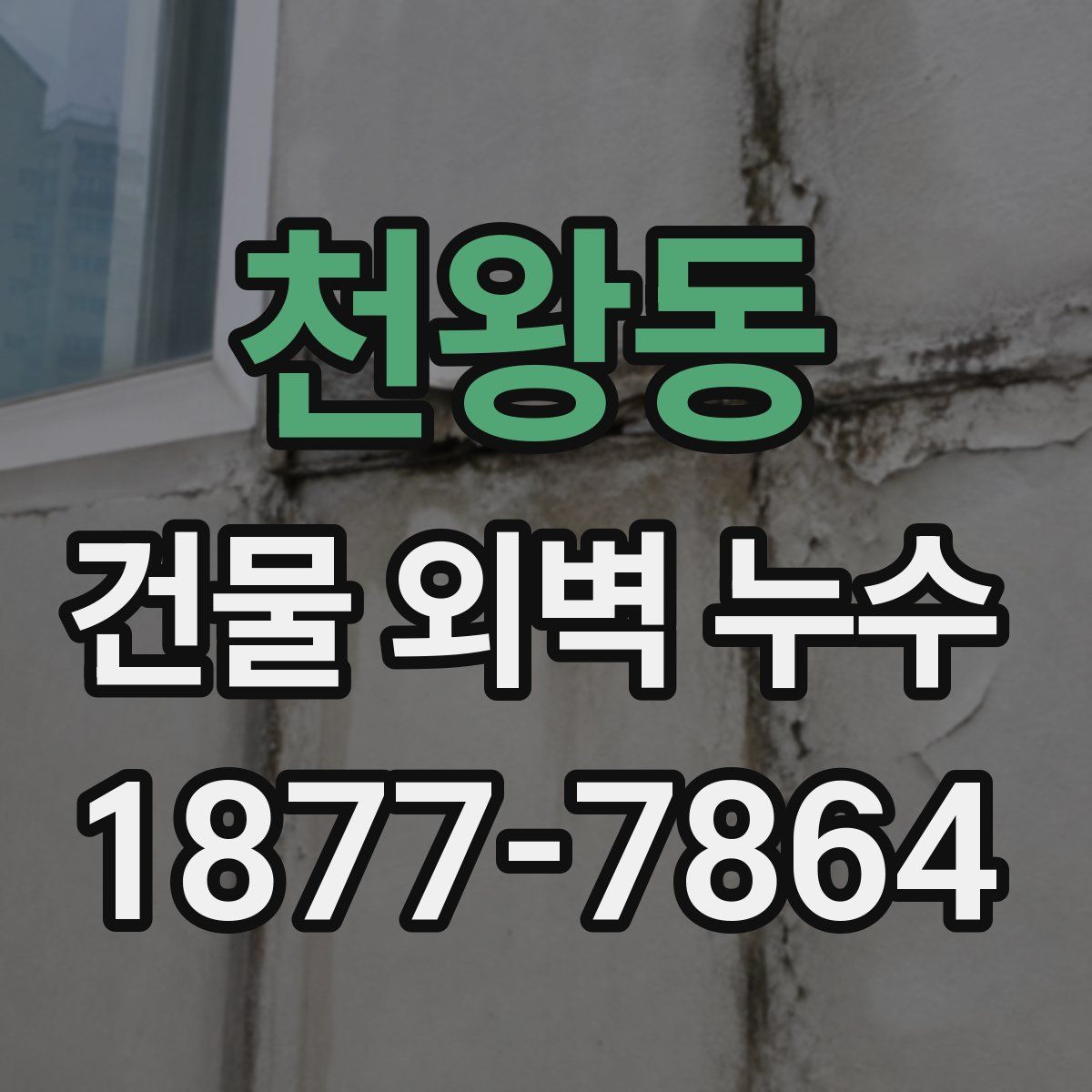 천왕동 건물 외벽 누수