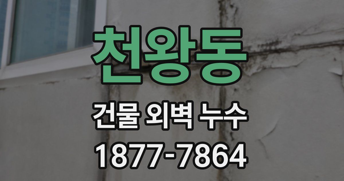 천왕동 건물 외벽 누수