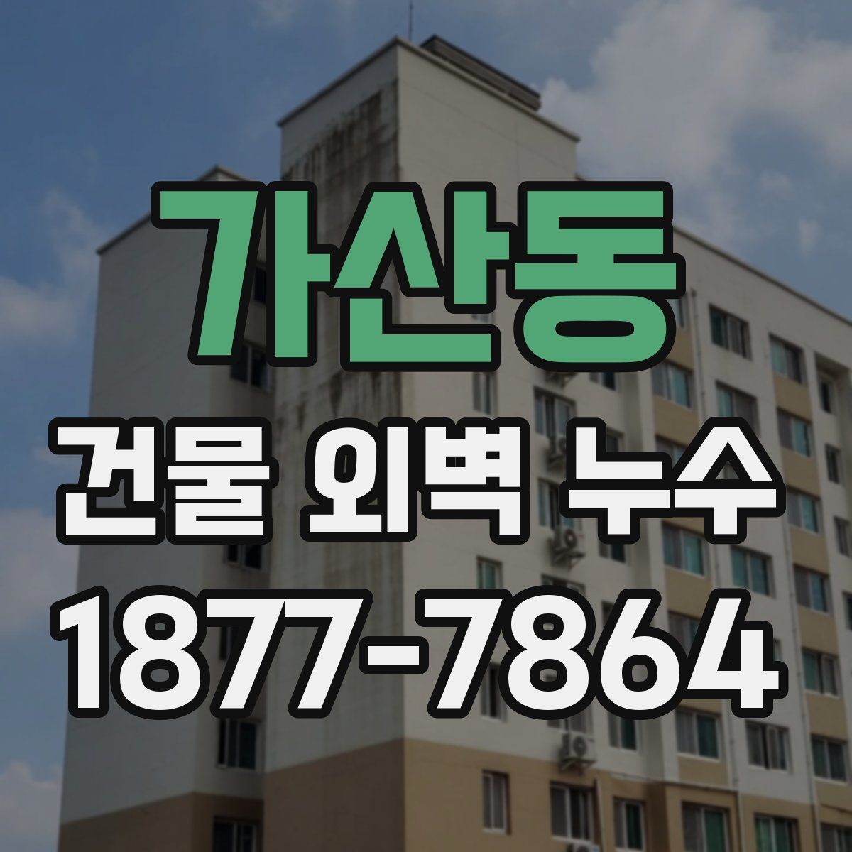 가산동 건물 외벽 누수