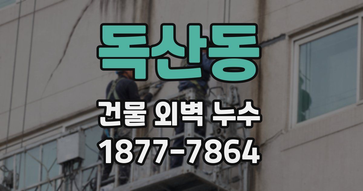 독산동 건물 외벽 누수
