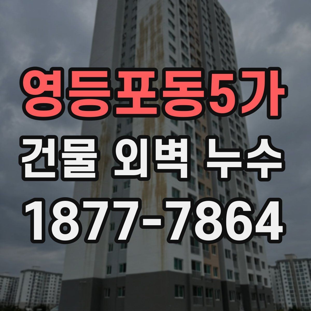 영등포동5가 건물 외벽 누수 공사에서 확인할 항목