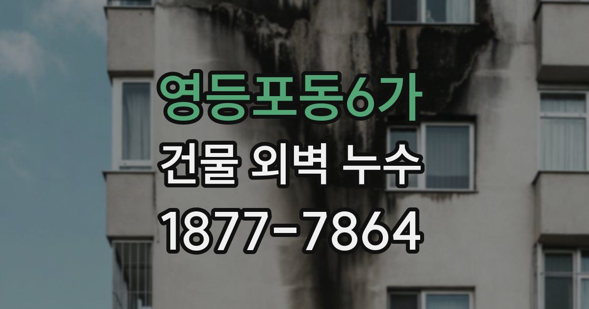 영등포동6가 건물 외벽 누수