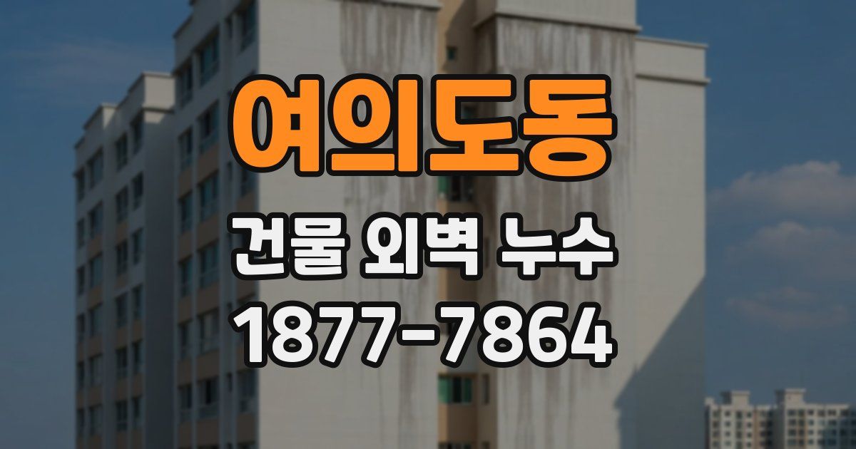 여의도동 건물 외벽 누수