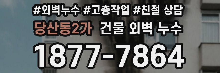 당산동2가 건물 외벽 누수