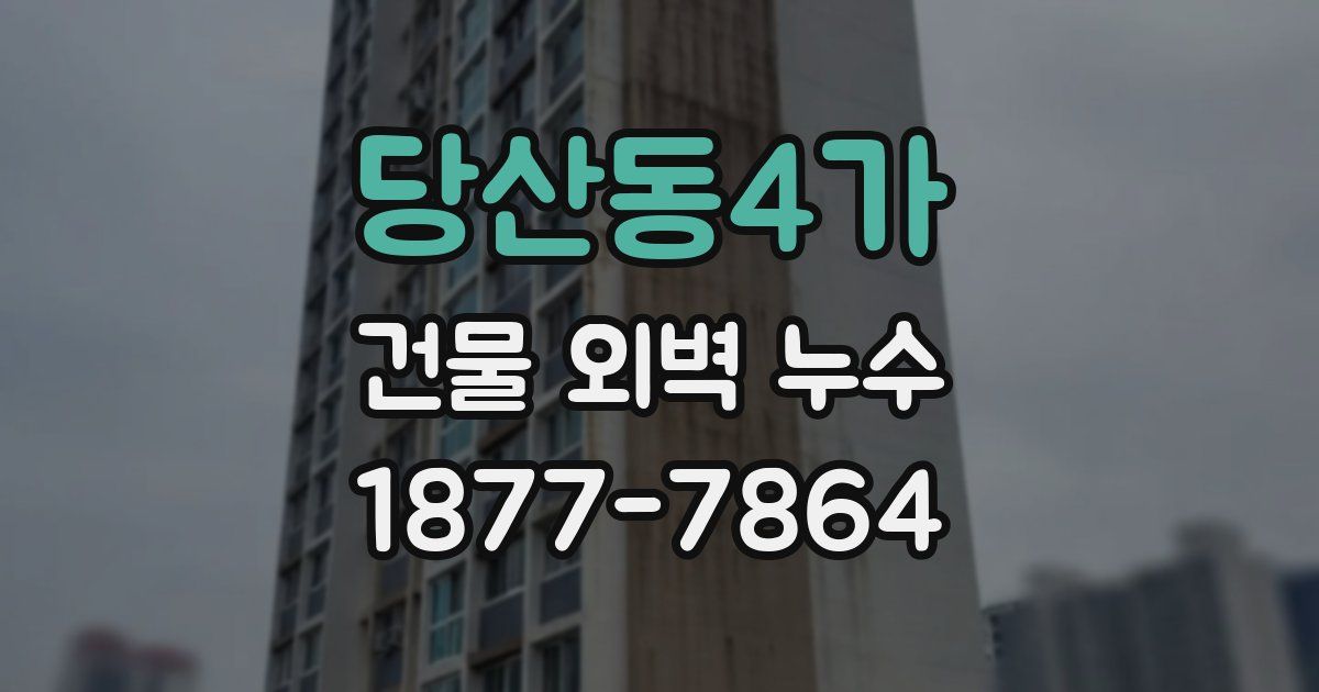 당산동4가 건물 외벽 누수