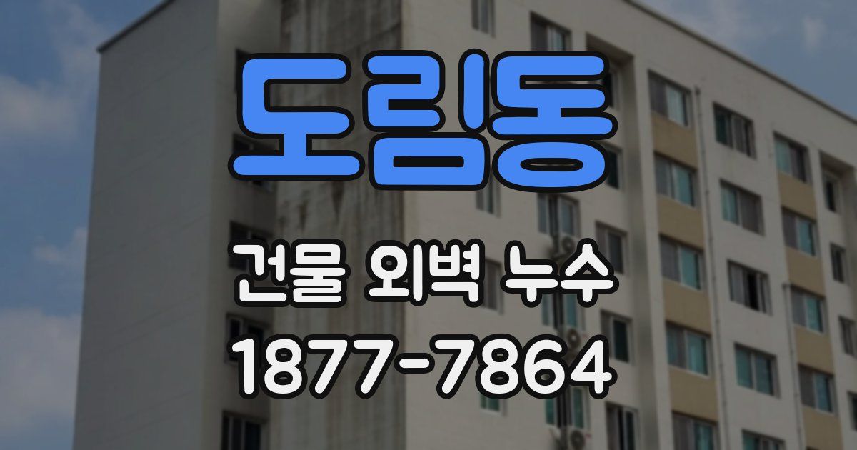도림동 건물 외벽 누수