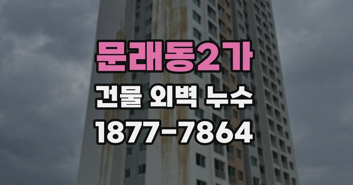 문래동2가 건물 외벽 누수