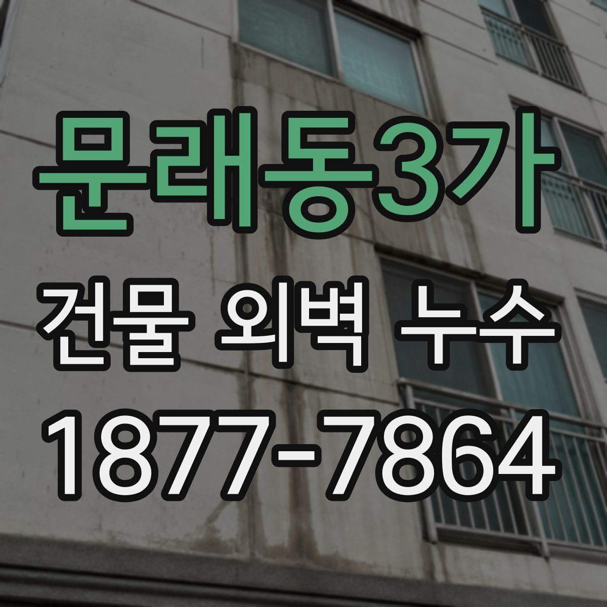 문래동3가 건물 외벽 누수